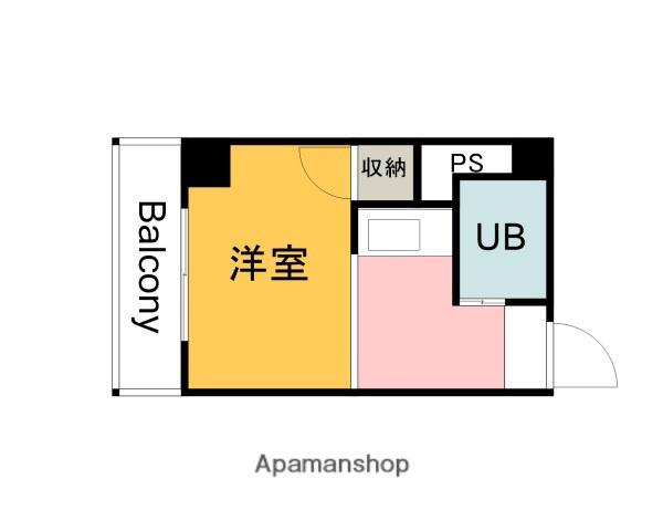 クオレマンションクサツ(ワンルーム/3階)の間取り写真