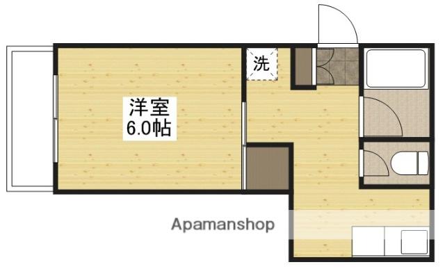 第1木本ビル(1DK/7階)の間取り写真