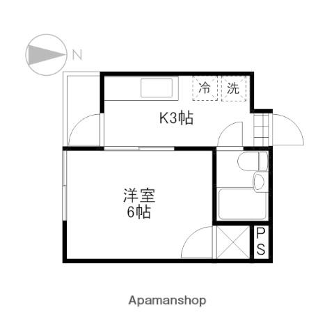 コーポ紀本(1K/3階)の間取り写真