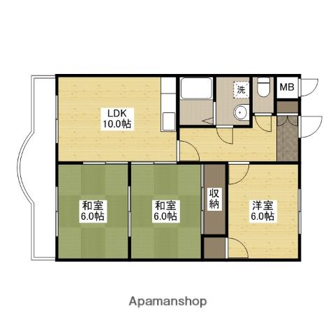 ロイヤルシティⅠ(3LDK/2階)の間取り写真