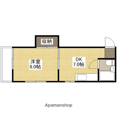 山岡ビル(1DK/4階)の間取り写真