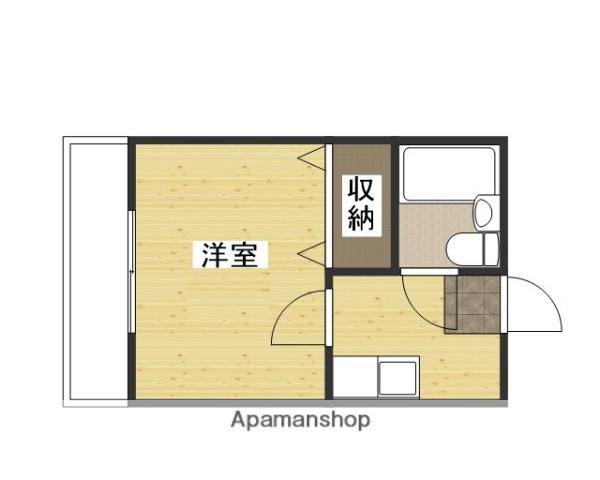 クレアトール鹿籠(1K/2階)の間取り写真