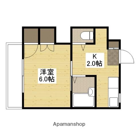 コーポ佐々木(1K/2階)の間取り写真