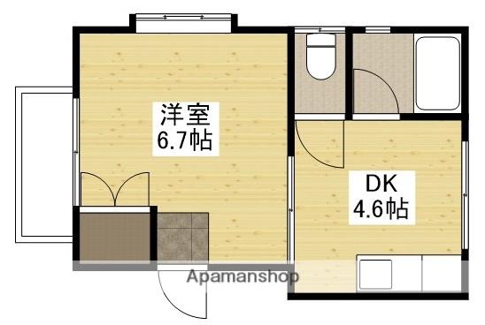 ハイツマルコ(1DK/1階)の間取り写真