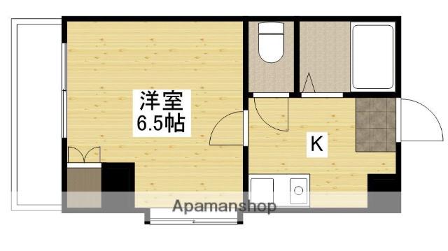 スタープラザ白島中町(1K/2階)の間取り写真