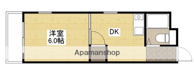 ポポラート ヴィラ(1DK/5階)の間取り写真