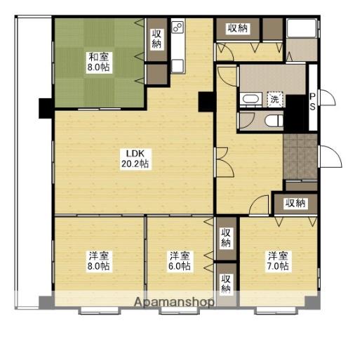 キャッスル西村(4LDK/2階)の間取り写真