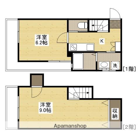 リベアード西十日市(2K/1階)の間取り写真