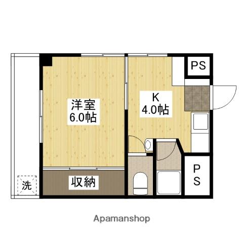 前田ビル(1K/3階)の間取り写真
