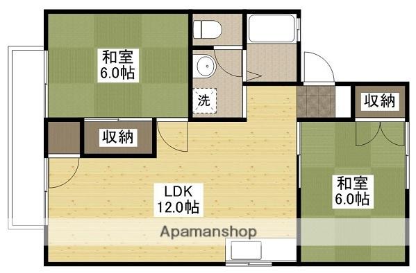 パレーシャル林(2LDK/1階)の間取り写真
