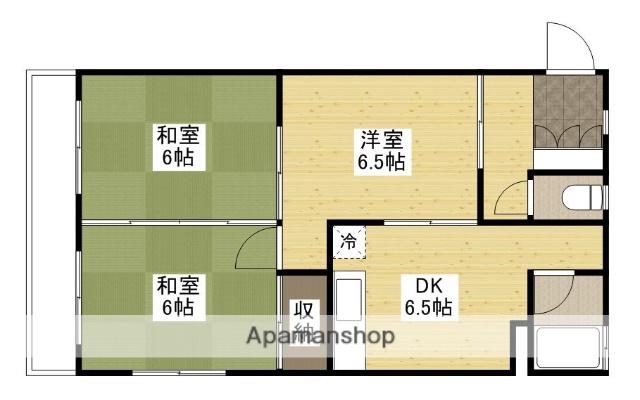 隅本ビル(3DK/2階)の間取り写真