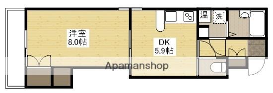 TOUR DE LAUBE(1DK/6階)の間取り写真