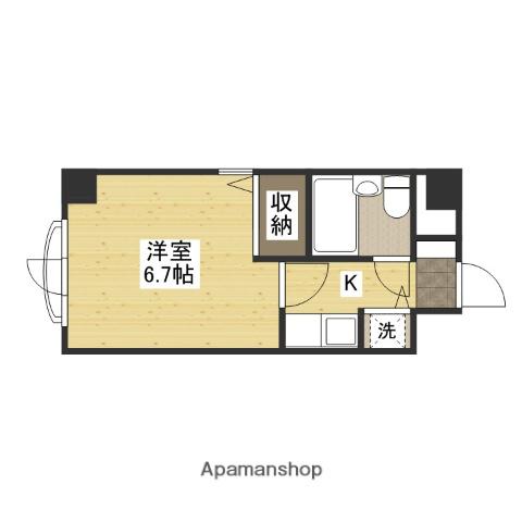 ダイアパレス横川公園(ワンルーム/6階)の間取り写真