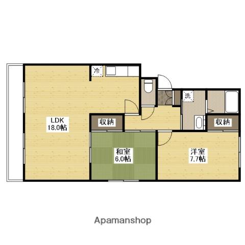 レジデンスSH(2LDK/2階)の間取り写真