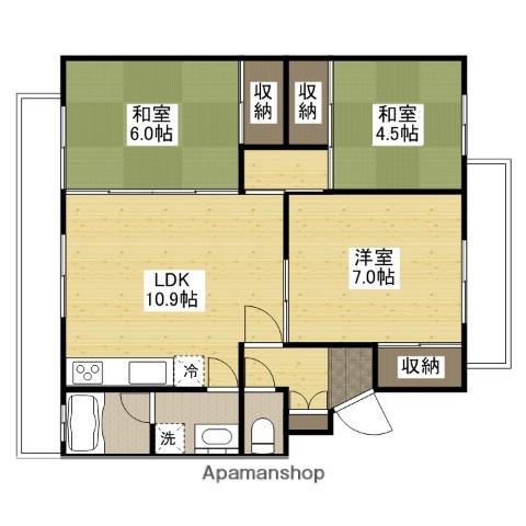 ビラ・クレスト(3LDK/1階)の間取り写真