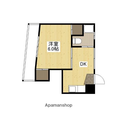 CALM楠木六番館(1DK/4階)の間取り写真