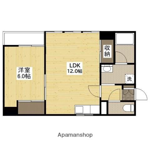 福地産業十日市ビル(1LDK/5階)の間取り写真