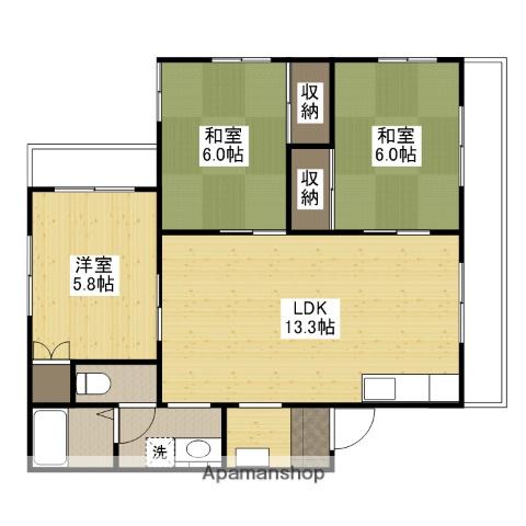 CASA&N古江西町(3LDK/2階)の間取り写真