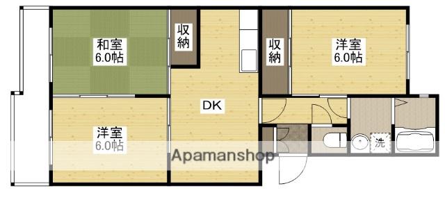 第1ビューハイツ(3DK/2階)の間取り写真