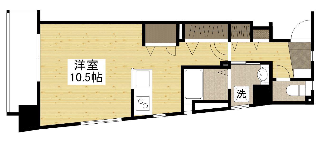 シティコート上幟町(ワンルーム/7階)の間取り写真