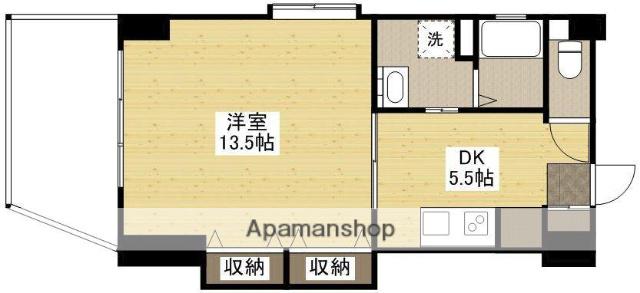 マハロリゾート(1DK/4階)の間取り写真