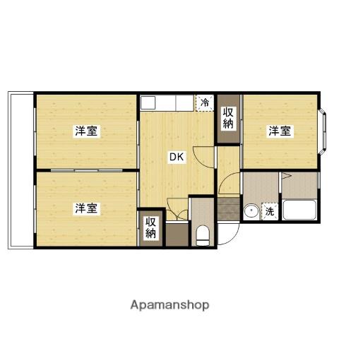 第3高木ビル(3DK/1階)の間取り写真
