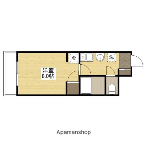 グラナティス西原(1K/2階)の間取り写真