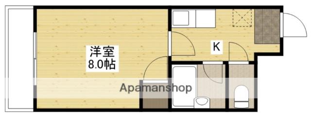 グラナティス西原(1K/2階)の間取り写真