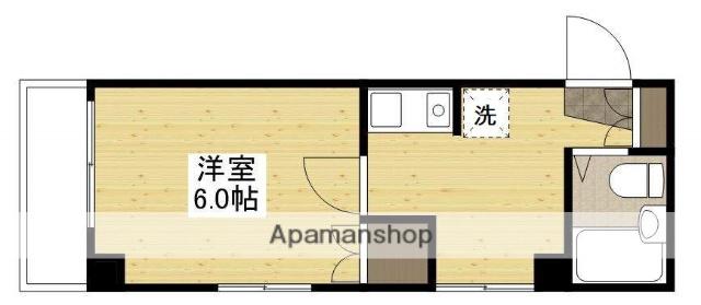 メゾンダイアナイン皆実(1DK/7階)の間取り写真