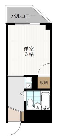 曙ビル(ワンルーム/5階)の間取り写真