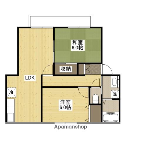 ウィンディアFURUBAYASI(2LDK/2階)の間取り写真