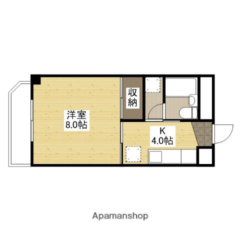 石田ビル(1K/1階)の間取り写真