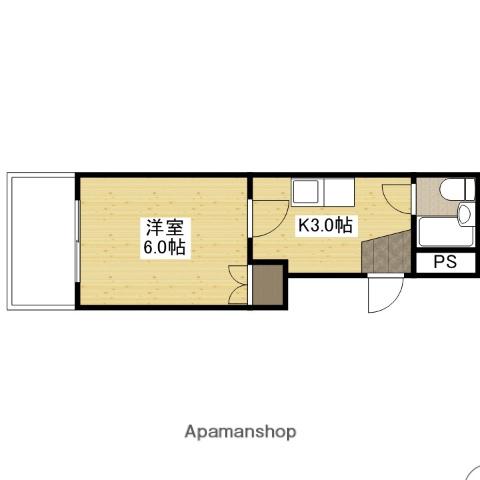 かみむらビル(1K/4階)の間取り写真