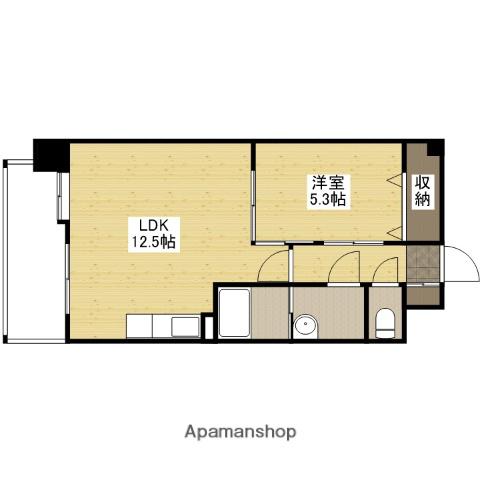 第3中田ビル(1LDK/3階)の間取り写真