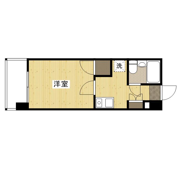 ダイアパレス比治山パークサイド(1K/5階)の間取り写真