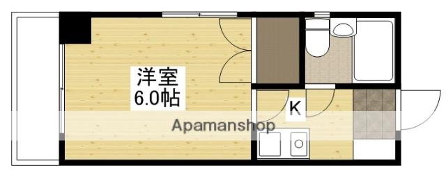 リーベイースト7(1K/3階)の間取り写真