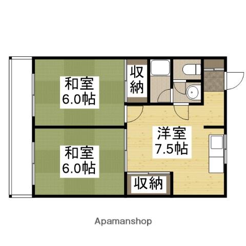 金崎ビル(2DK/2階)の間取り写真