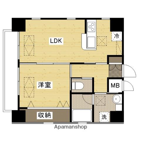 アクアコート横川(1LDK/5階)の間取り写真