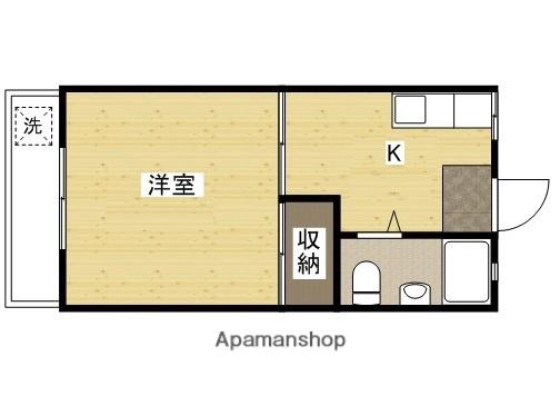 山肩ビル(1K/2階)の間取り写真