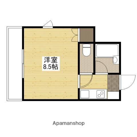 パティオス新町(ワンルーム/4階)の間取り写真