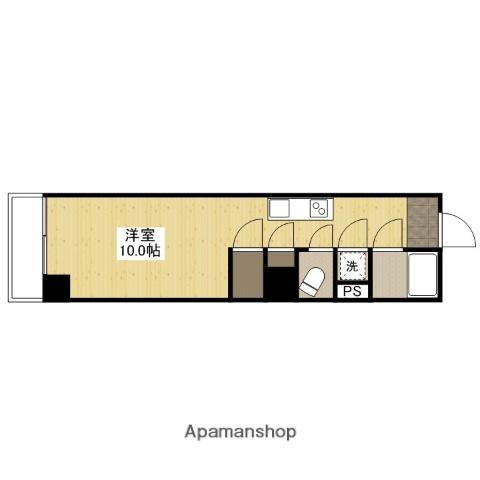 アーバンルーム本川(ワンルーム/6階)の間取り写真