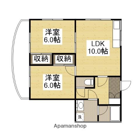 第2イノウエビル(2LDK/8階)の間取り写真