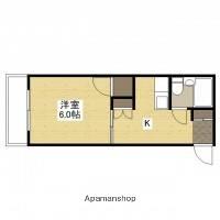 プレアール庚午中(1K/2階)の間取り写真