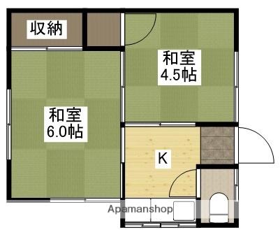 佐々木アパート(2K/2階)の間取り写真