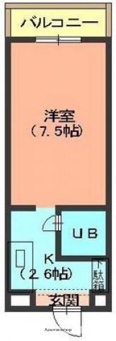 せのがわコーポ2(1K/2階)の間取り写真