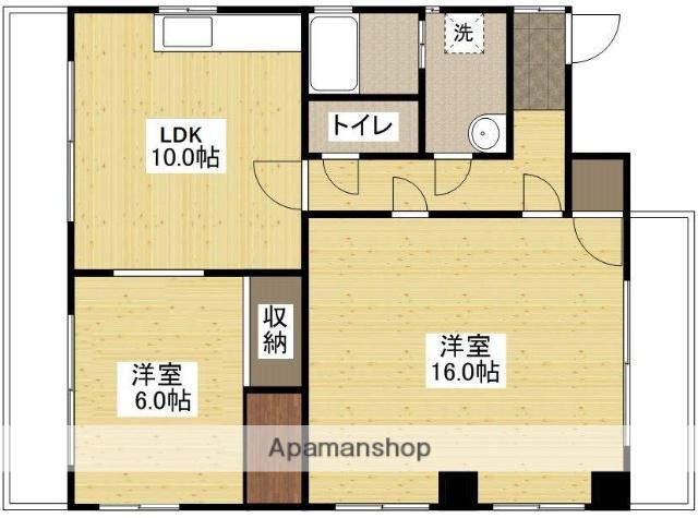 AOYAMAビル(2LDK/3階)の間取り写真