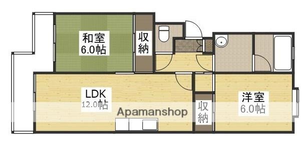 天神マンション(2LDK/3階)の間取り写真