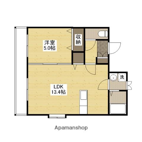 高松ビル(1LDK/3階)の間取り写真