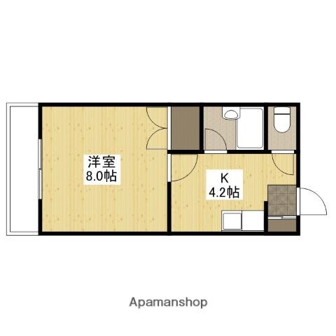 D.D.BLD(1K/3階)の間取り写真