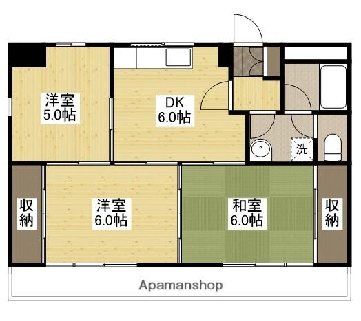 ハイコーポ矢野(3DK/2階)の間取り写真